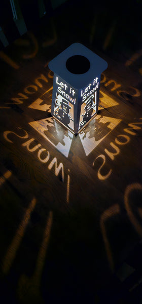 Let it Snow! Snowman Solar lighted column